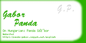 gabor panda business card